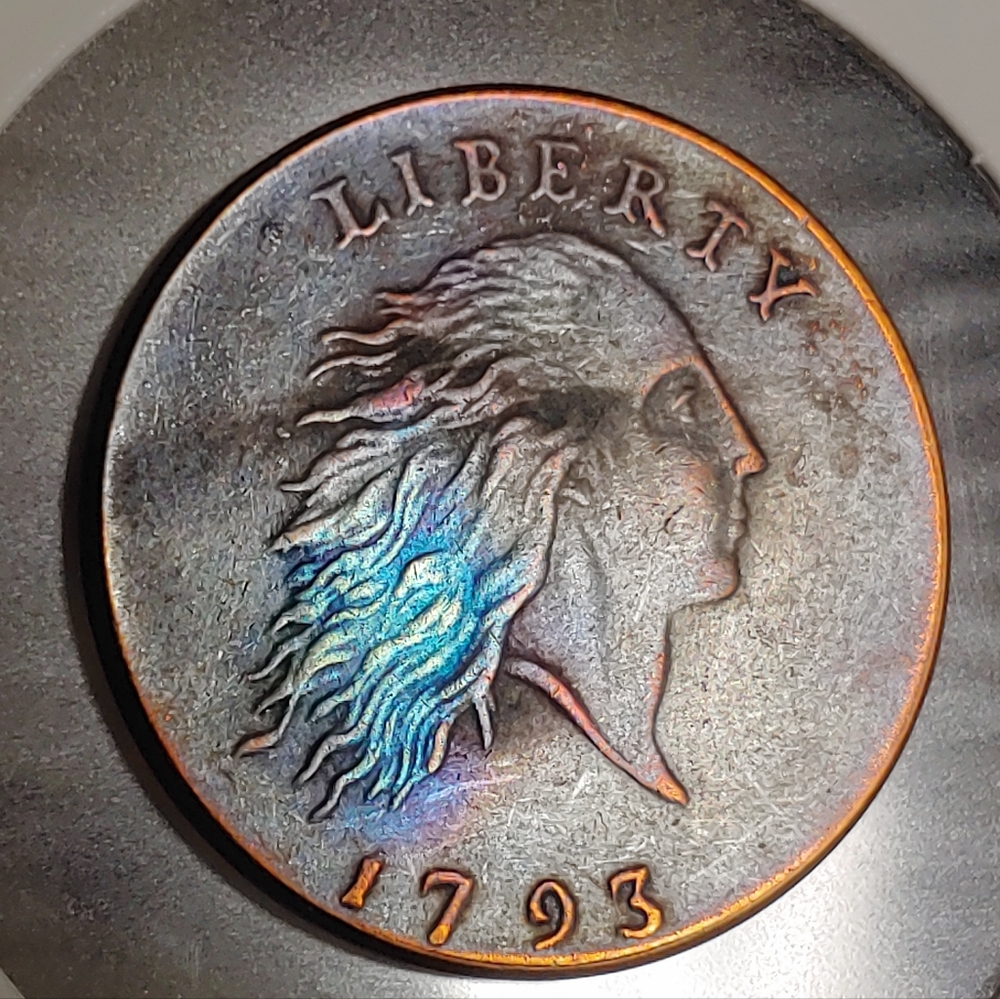 U.S. 1793 Liberty Art Mascot Souvenirs Coin with Iridescent Patina